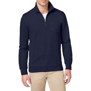 Club Room Navy 1/4 Zip Pullover Sweater Sz M